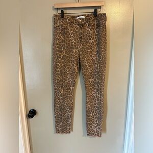 Sam Edelman high rise skinny ankle cheetah print jeans size 30